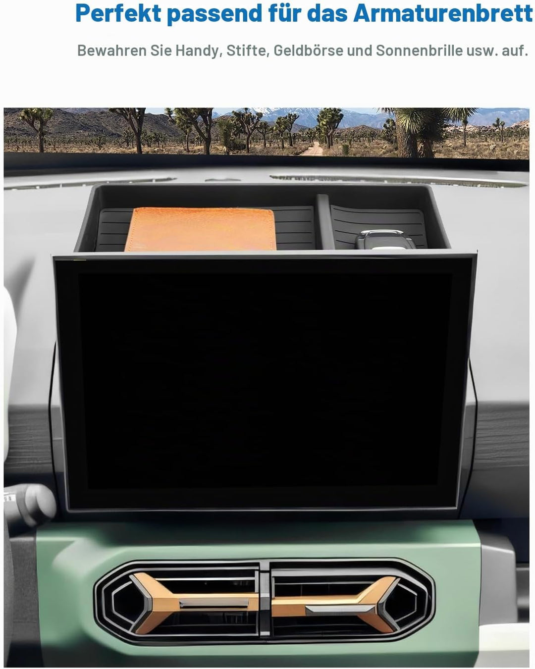 CDEFG Kompatibel mit Dacia Spring Electric EV 2025 Facelift Mittelkonsole Organizer Aufbewahrungsbox