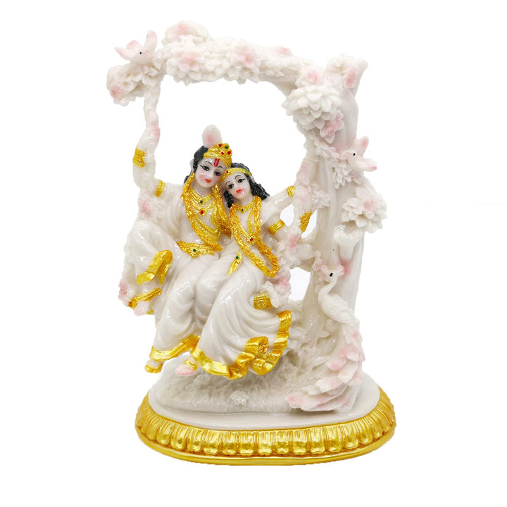 alikiki Indischer Gott Radha Krishna Statue - 17,0 cm H Indien Idol Radha Krishna Statue für indisch