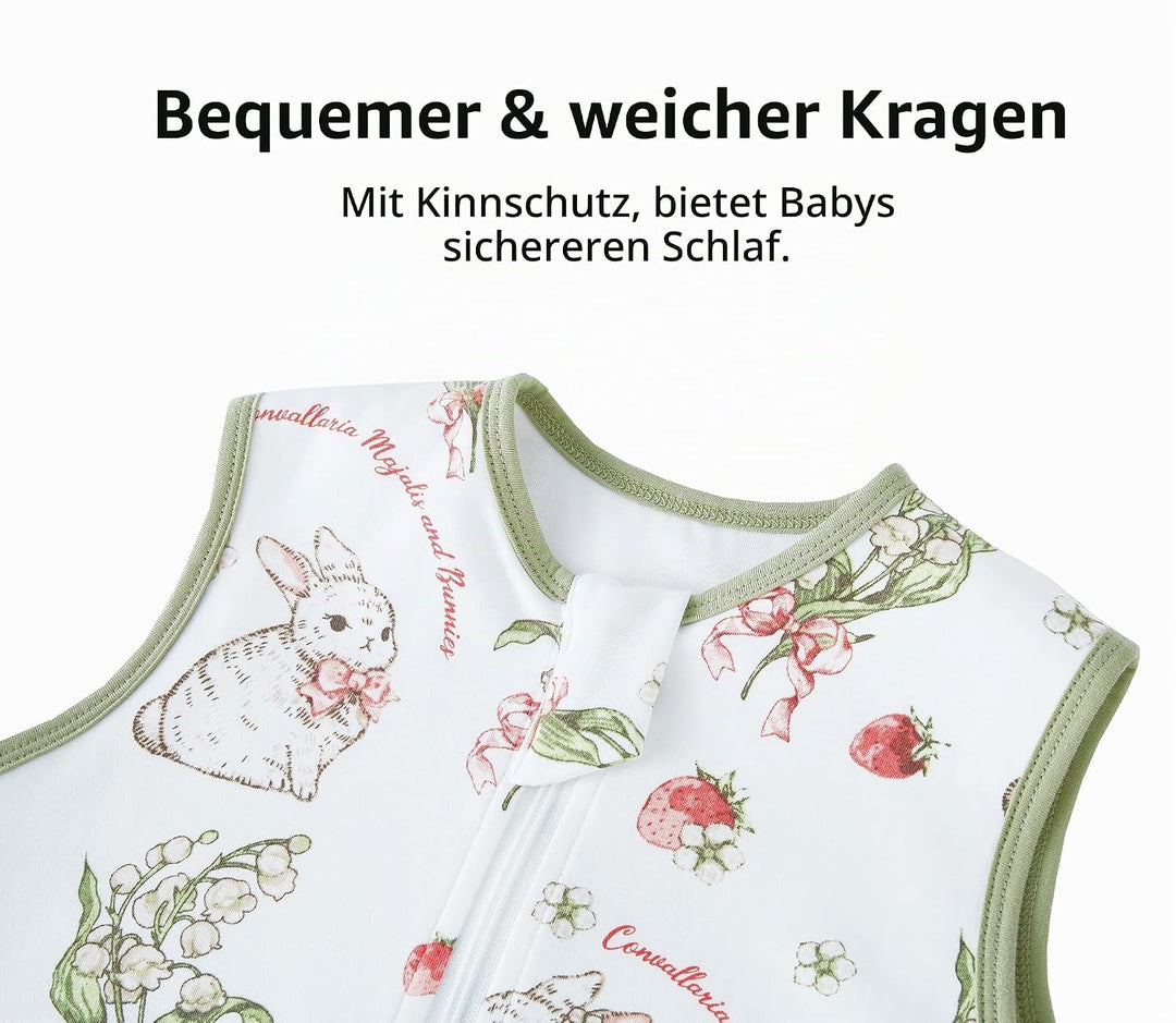 Chilsuessy Baby Schlafsack mit Beinen 1.5 Tog Schlafsack 100% Baumwolle Ganzjahres Schlafsack mit Fü