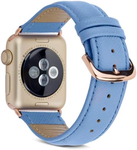 dbramante1928 Madrid-Cinturin aus echtem Leder für Apple Watch 38/40 mm-Farbe Forever Blue Unisex Er