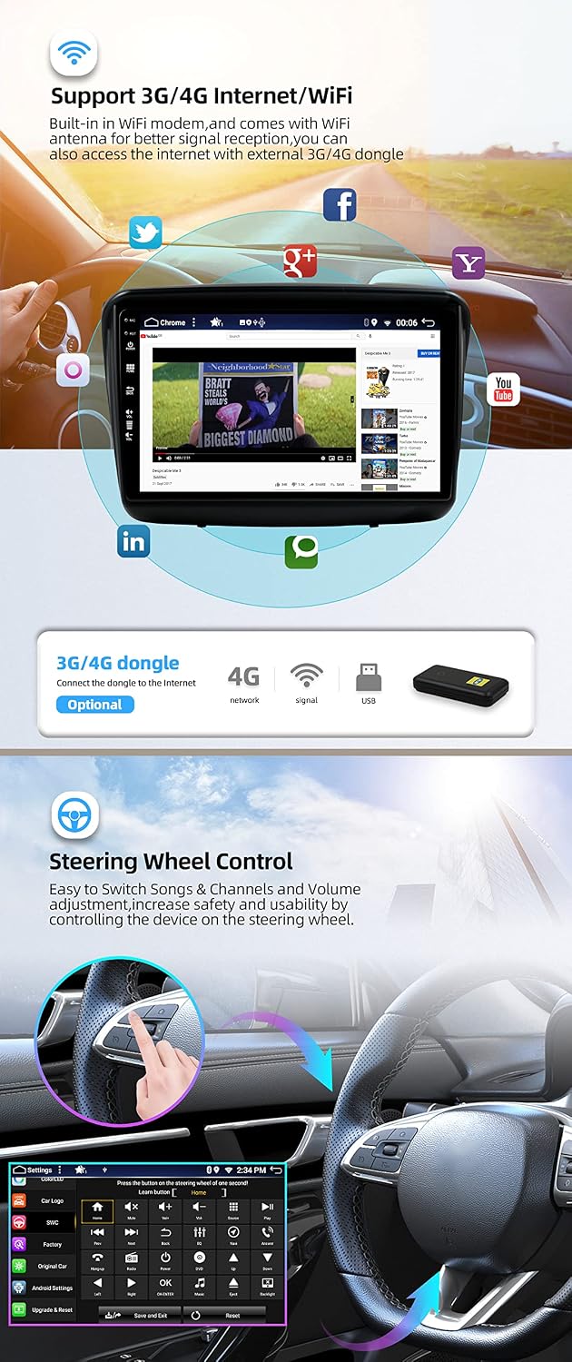 JOYX - 6G+128G - Android 15 IPS Autoradio Passt für Mitsubishi Pajero Sport 2 L200 (2008-2016) - Kab