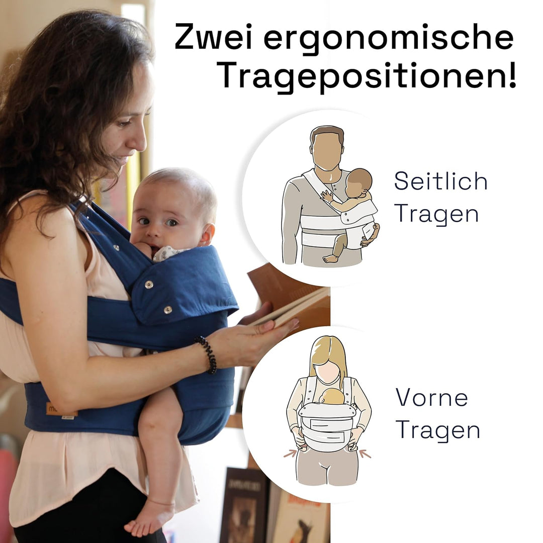 marsupi Babytrage und Neugeborenen-Trage, Version 2.0 (L, Classic/ocean) L Classic / ocean, L Classi