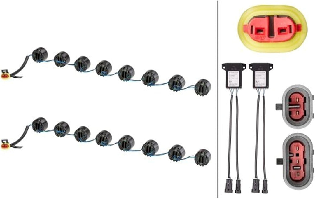 HELLA - LED-Tagfahrleuchtensatz - LEDayFlex - 12/24V - rund - Einbau - Lichtscheibenfarbe: glasklar