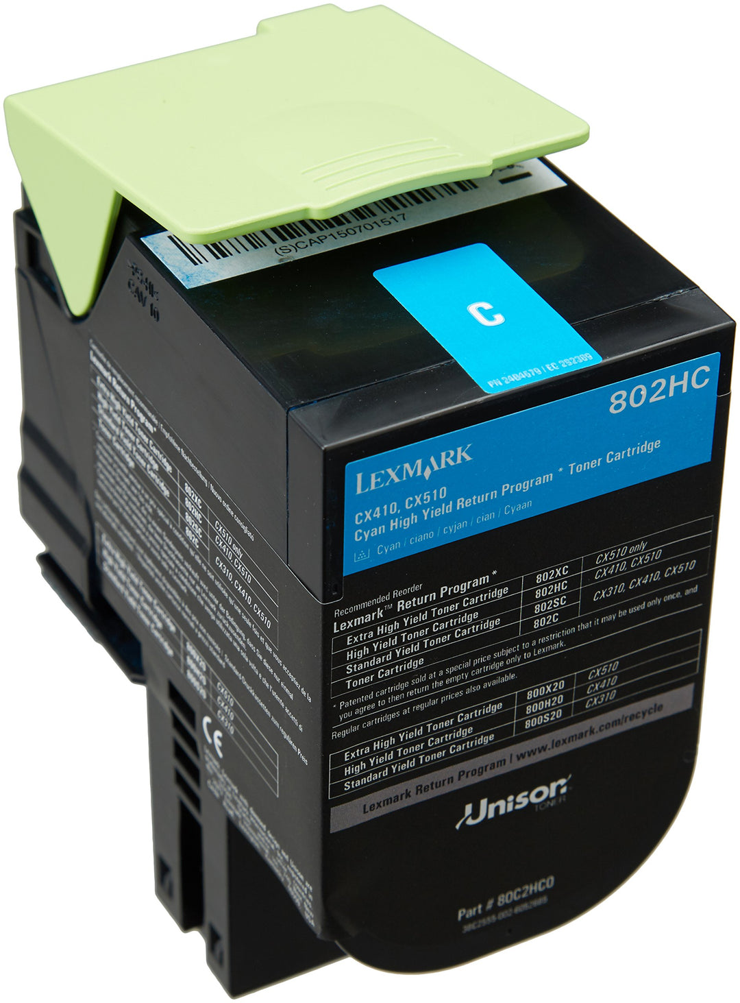 Lexmark High Yield Toner, cyan C2HC0, Cyan C2HC0