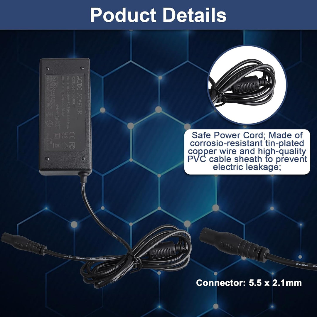 14V 4A Adapter Ersatz für NOCO XGC4 56W Starthilfe Powerbank Ladegerät Kompatibel mit GB70, GB75, GB