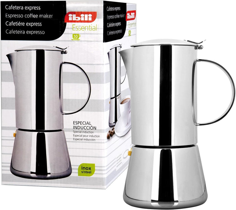 IBILI - Express-Kaffeekocher Essential, 2 Tassen, 100 ml, Edelstahl, für Induktionsherde geeignet 2