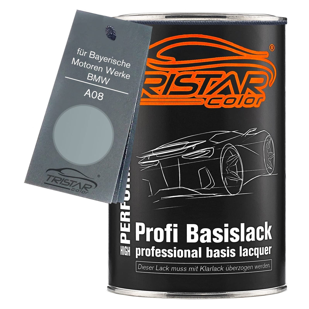 TRISTARcolor Autolack Dose spritzfertig für Bayerische Motoren Werke/BMW A08 Silbergrau Metallic Bas