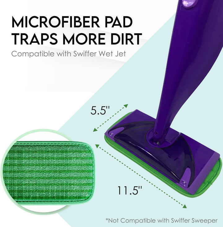 Turbo Microfiber Bodenwischer Ersatzbezug - 2 Stück Mikrofaser Ersatzbezüge für 30cm Wischmopp und S