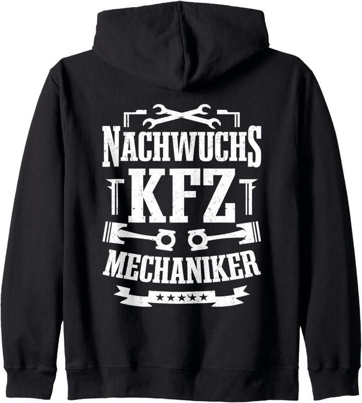 Nachwuchs KFZ Mechaniker Kinder Werkstatt Auto Motorkolben Kapuzenjacke