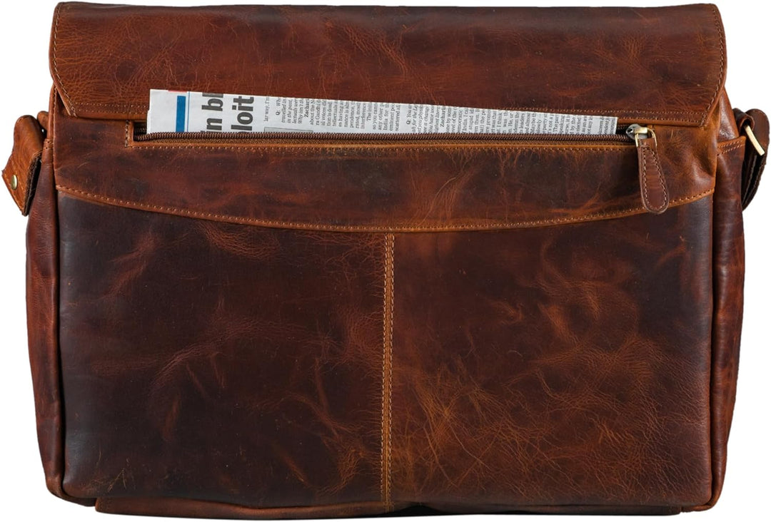 STILORD 'Nick' Umhängetasche Leder Herren Damen Unitasche 15.6 Zoll Laptoptasche Aktentasche Bürotas
