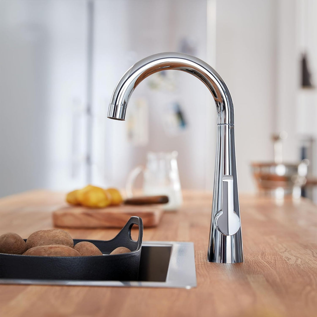 GROHE 30026002 - Zedra grifo de una agua fregadero C-caño, Silber