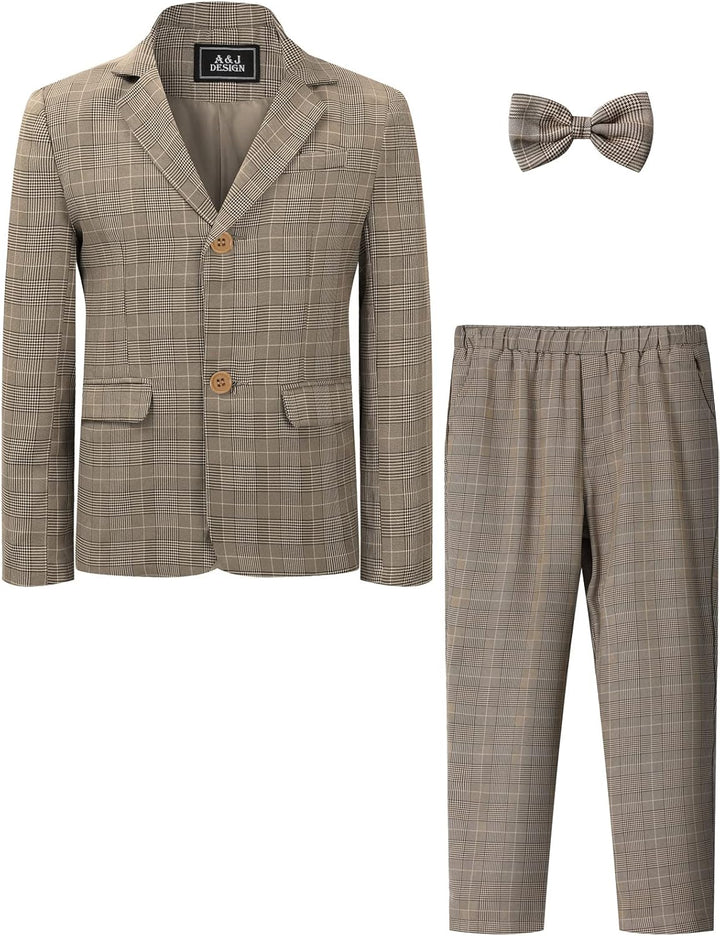 mintgreen Jungen Anzug Blazer 2PCS Gentleman Tuexdo Sätze Blazer + Hose + Fliege 5-12 Jahre 116-122