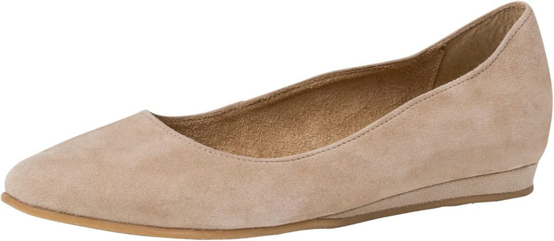 Tamaris Damen Ballerina 1-1-22118-20 schmal 35 EU Taupe, 35 EU Taupe