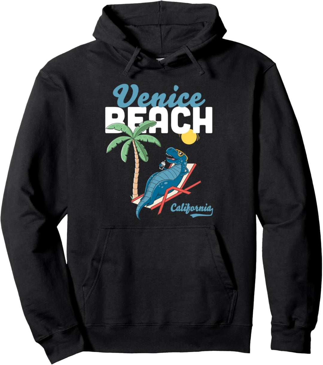 Venice Beach California Dinosaurier T-Rex Familienurlaub Pullover Hoodie