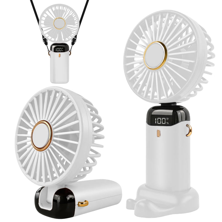 Jsdoin Handventilator, Tragbarer Mini Ventilator, Wiederaufladbar, Kleiner Taschenventilator Mit 5 G