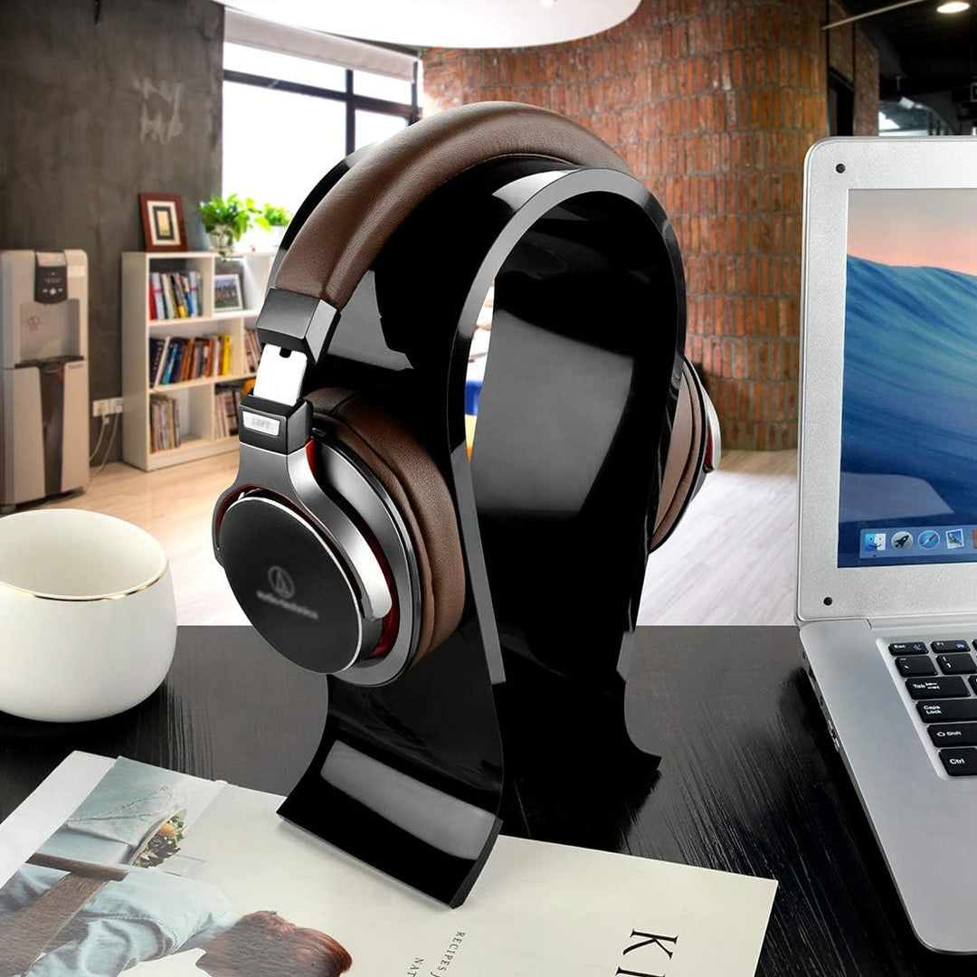 GEEKRIA Omega Kopfhörer-Ständer aus Acryl für Over-Ear-Kopfhörer, Gaming-Headset-Halter, Schreibtisc