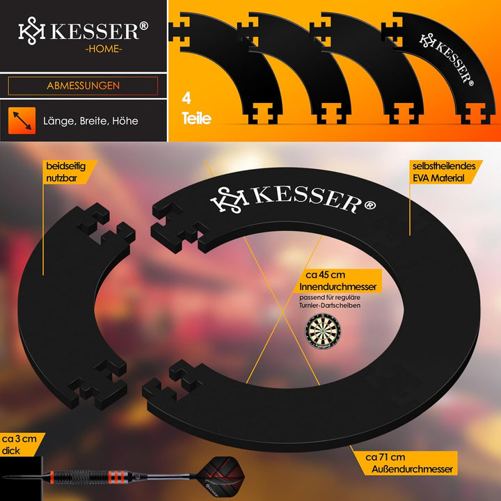 KESSER® Dartscheibe Catchring Schutzring Ø45cm | Auffangring rund Stabiler Wandschutz Zubehör | pass