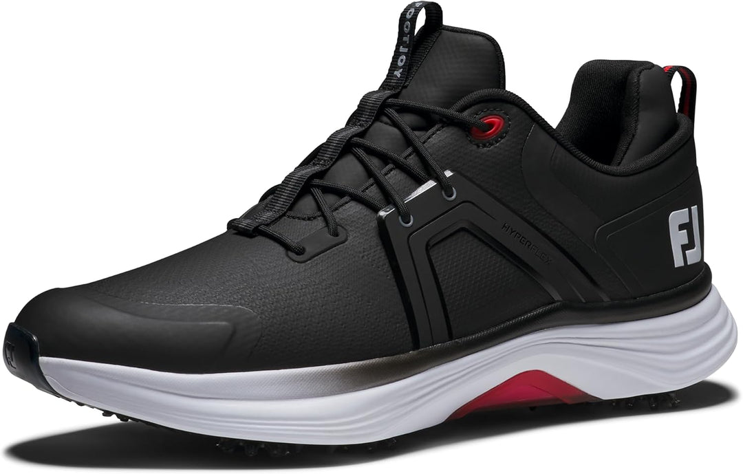 Footjoy Herren Hyperflex Golfschuhe 44 EU Schwarz Weiss Rot, 44 EU Schwarz Wei&#xDF; Rot