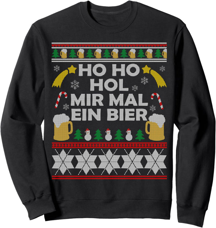 HoHoHol mir mal ein Bier Ugly Sweater Christmas Outfit Sweatshirt
