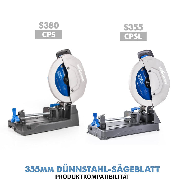 Evolution (T355TCT-90CS) - 355mm Sägeblatt zum Schneiden von Edelstahl - Metall-Sägeblatt mit Hartme