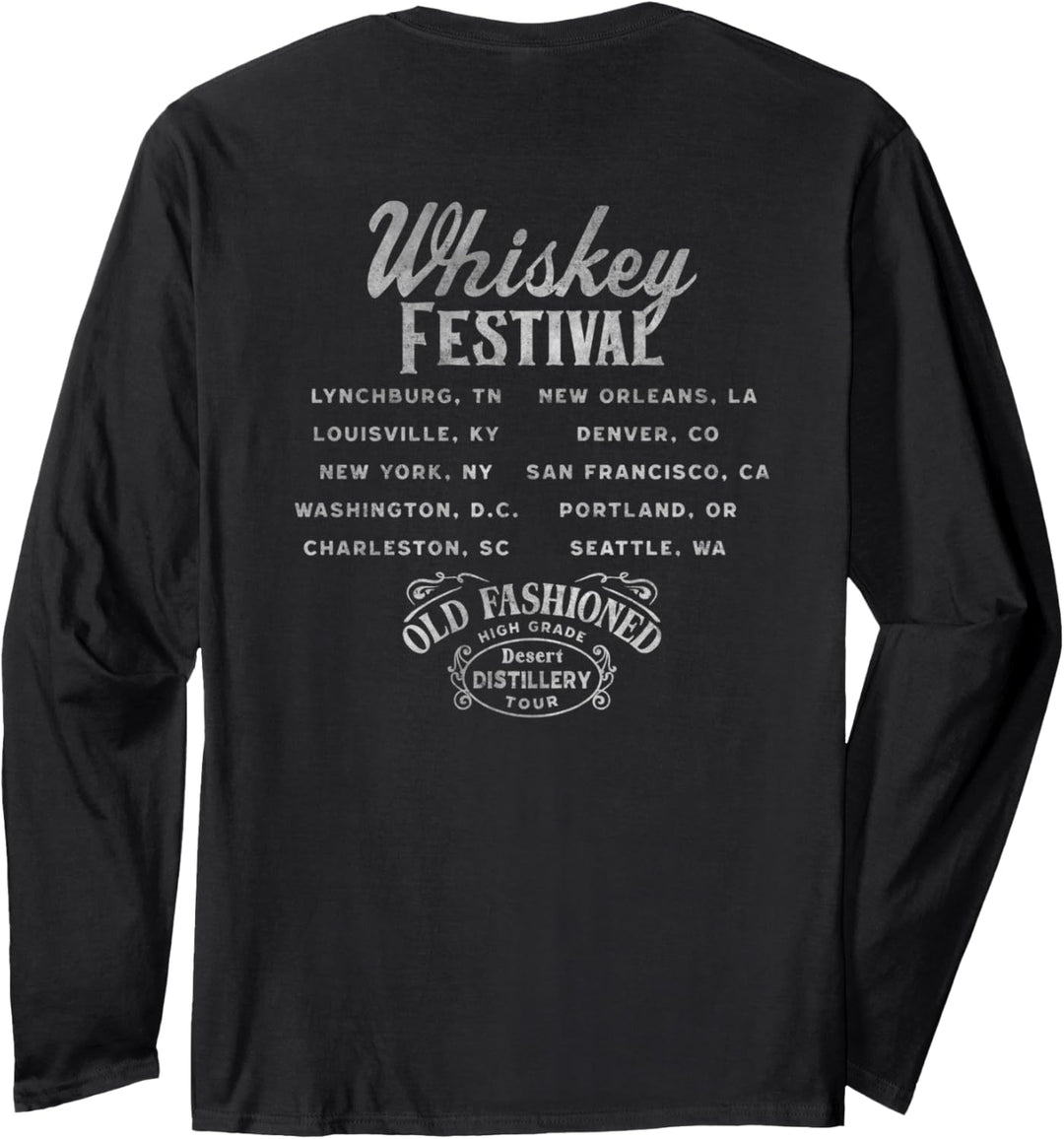 Old Fashioned Whiskey Festival Desert Distillery Tour Langarmshirt