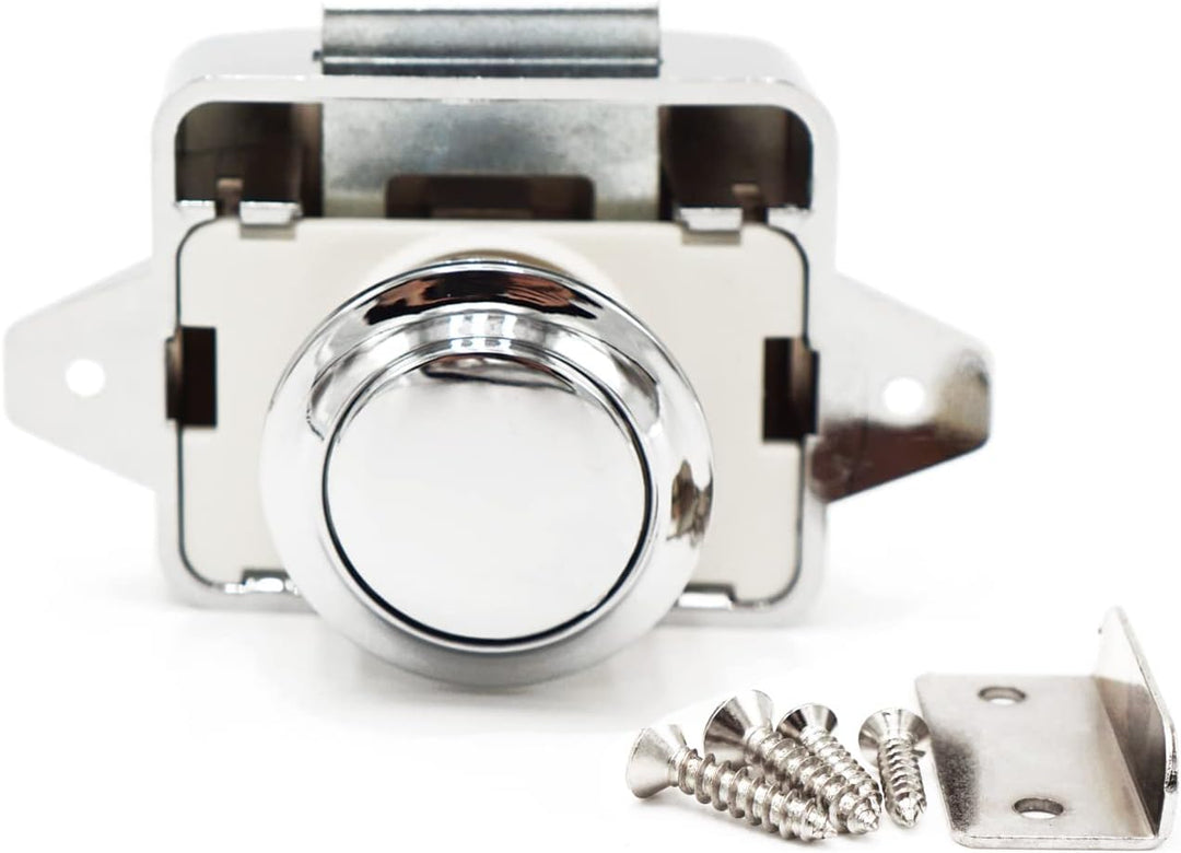 Hotiko Push Lock Button Latch Door Verriegelung Wohnmobil Möbelschloss für RV Camping Schrank Schubl