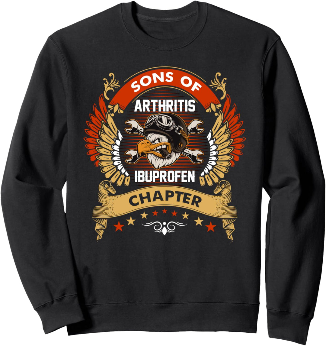 Sons mit Arthritis Ibuprofen Chapter Lustiges Motorradfahrer Sweatshirt