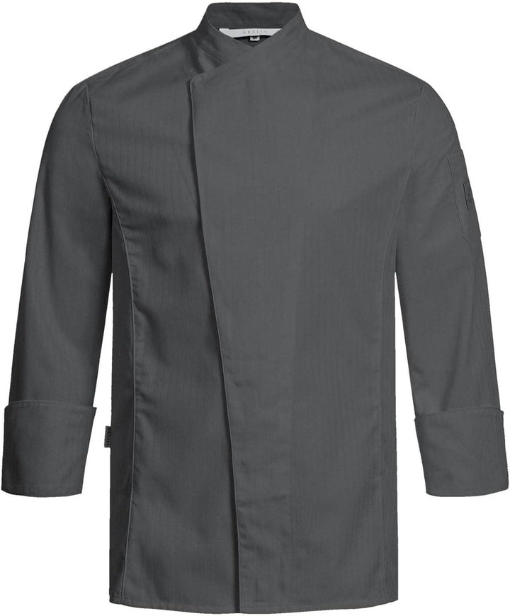 Greiff Gastro Moda Cuisine Herren Premium-Kochjacke Regular-Fit Anthrazit XXL, Anthrazit XXL