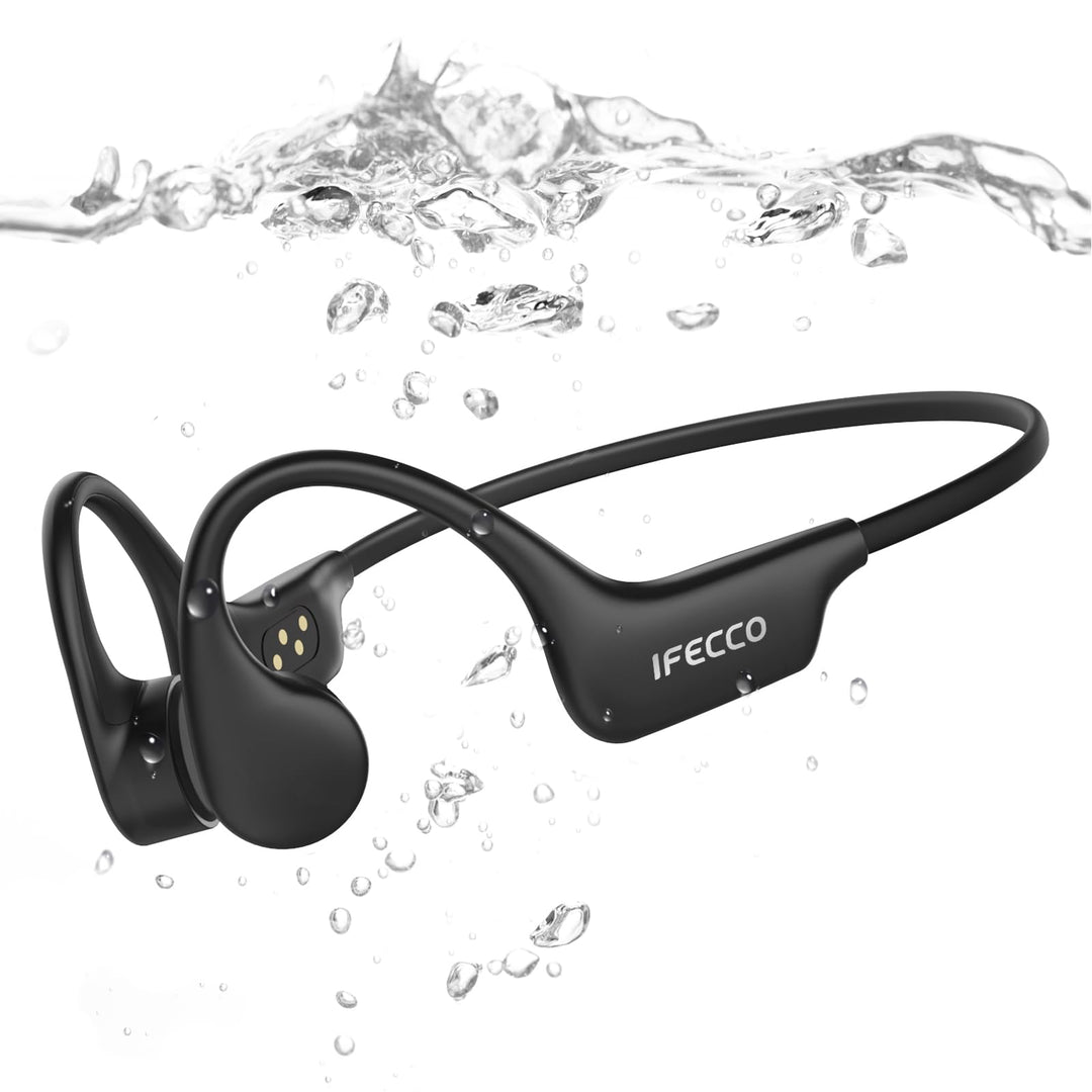 IFECCO Knochenschall Kopfhörer Schwimmen IP68 wasserdichte MP3-Player 8GB | Bluetooth 6.0 Unterwasse