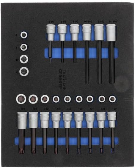 GEDORE TS-190 Werkzeugsortiment in Check-Tool-Modulen 190-teilig, 190