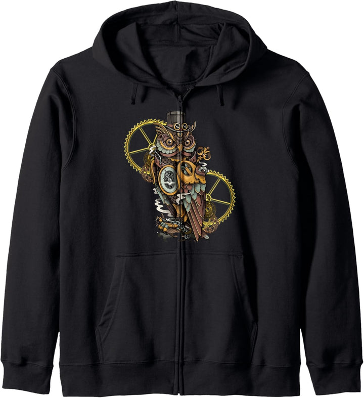 Steampunk Owl Art Bird Lovers Kapuzenjacke