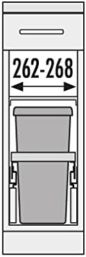 Hailo Abfallsammler 361012 | CS Slide 30.1/30 Euro-Cargo-S | Mülleimer für vorhandenen 30cm Schrank