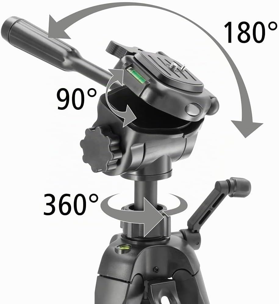 Hama Stativ Kamera "Action 170 3D" (Tripod mit 62-170cm Höhe, Fotostativ inkl. Handy-Halterung und T