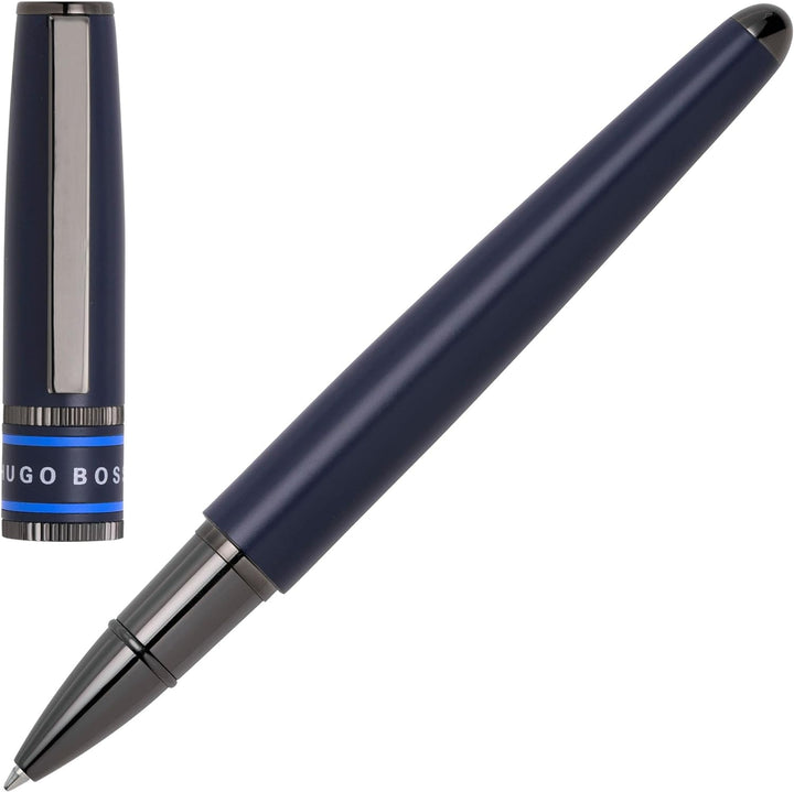Hugo Boss Stifte-SetKugelschreiber und Tintenroller Illusion Gear Blue in der Geschenkbox, HPBR212L