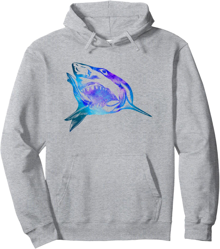 Schwarzlicht Cosmo Shark Design Pullover Hoodie