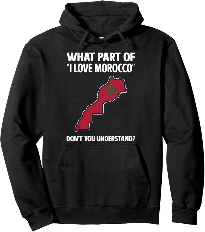 Marokko, marokkanische Wurzeln, marokkanisches Erbe, stolze marokkanische Flagge Pullover Hoodie