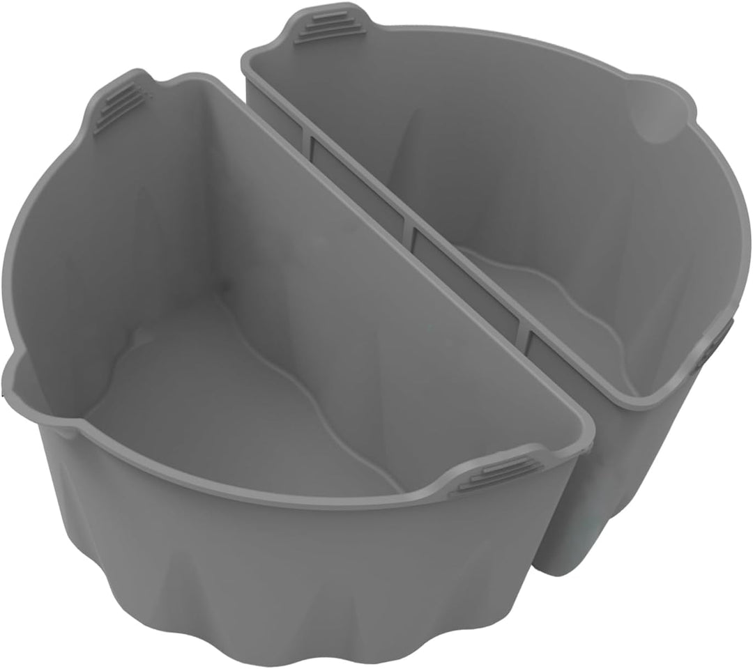 Buachois 1 Paar Wiederverwendbar Trenneinsatz Silikon Slow Cooker Divider Einsatz Trenneinlagen Spül