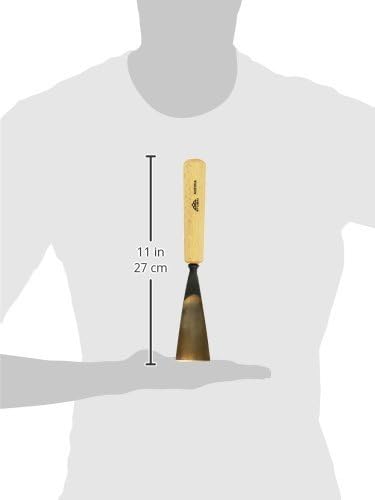 STUBAI Stemmeisen Stechbeitel Serie 52 - Form 5 | Gerades Hohleisen - 45 mm, mit Holzgriff, zum Vors