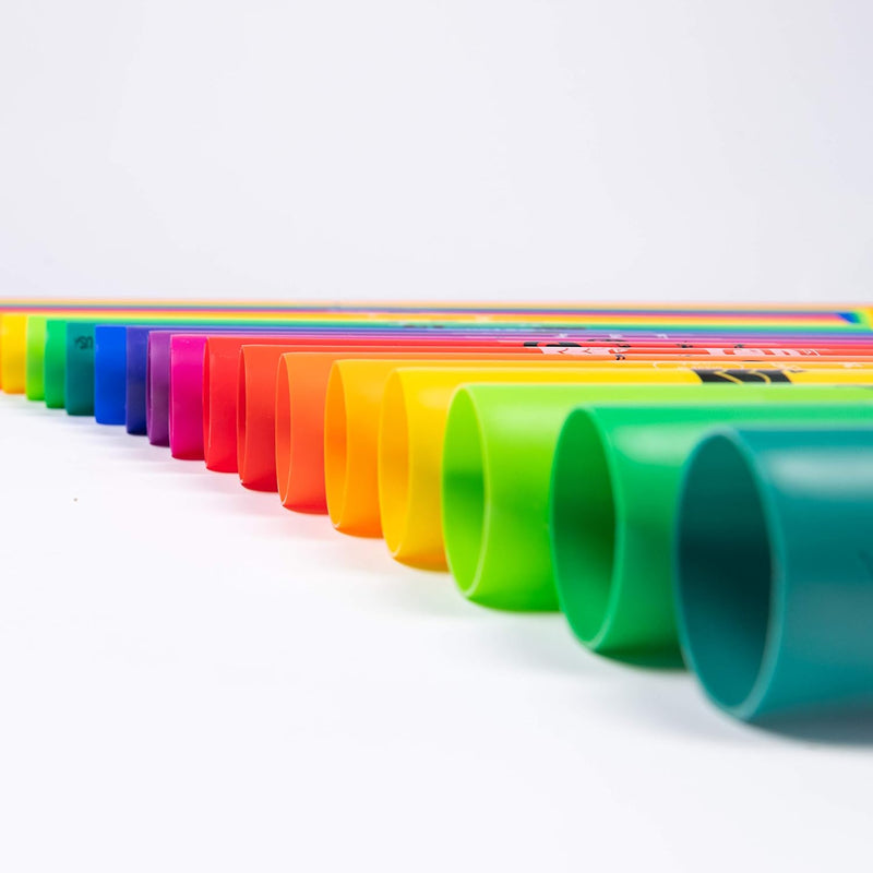 FUZEAU - 3460 – Diatonische Alt-Boomwhacker-Röhren – aus feinem Kunststoff von 30 cm bis 63 cm – 8 N