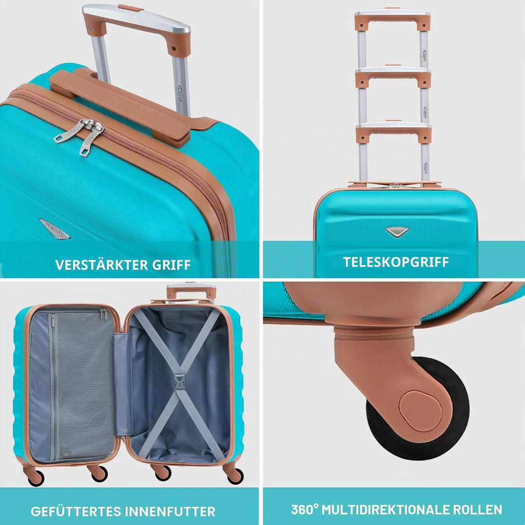 Flight Knight ABS-Hartschalenkoffer Kabinen- und Handgepackoptionen, die fur uber 100 Fluggesellscha