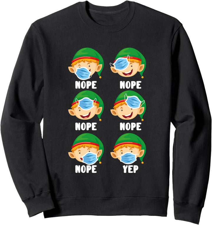 Elf Richtiges Tragen des Maskenbewusstseins Sweatshirt