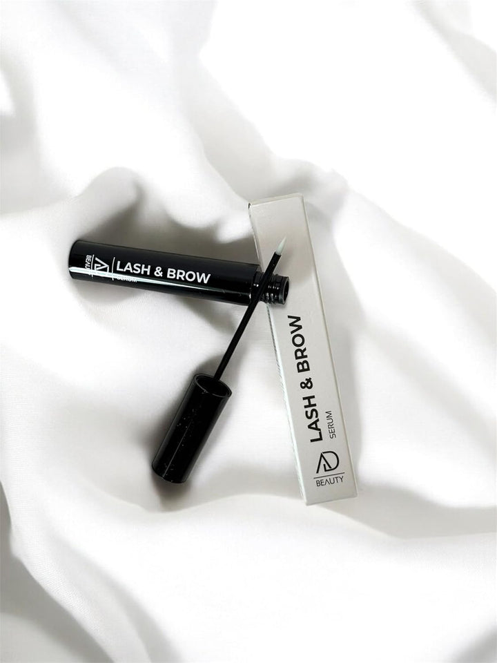 Wimpernserum AD BEAUTY Lash & Brow Serum – für längere Wimpern & dichtere Augenbrauen – hormonfrei &