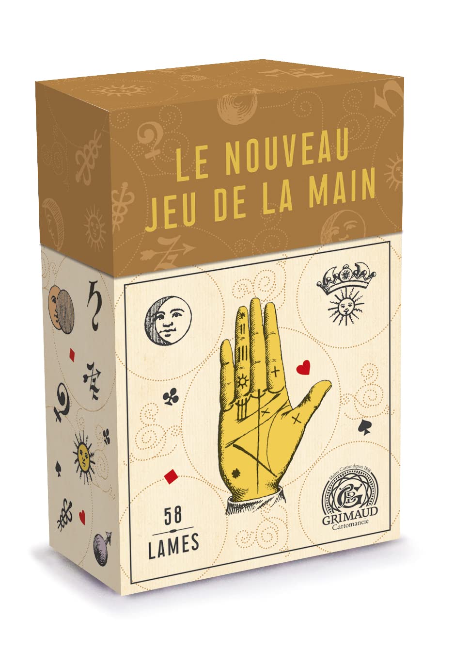 Grimaud Le Nouveau Jeu de la Main Cartomancie – Set mit 84 Karten