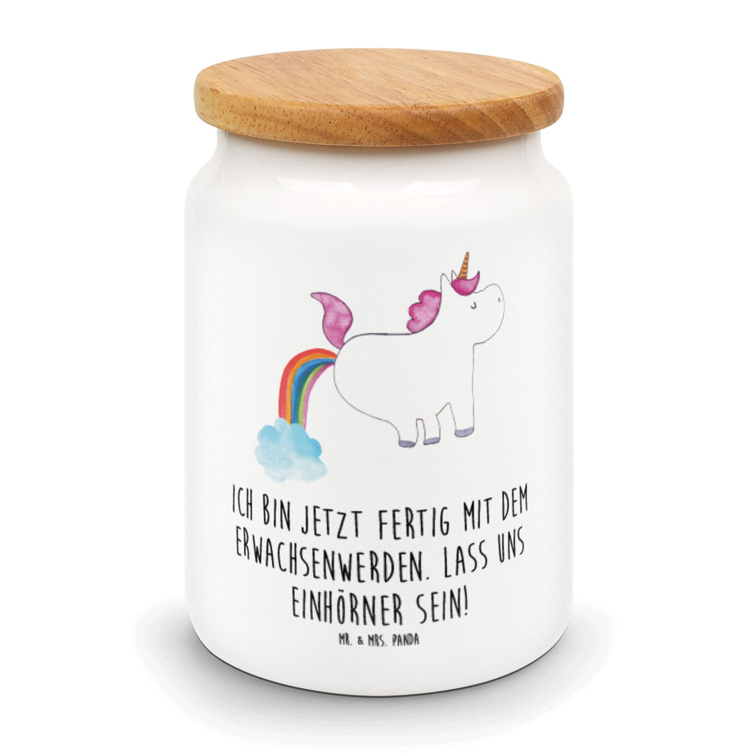 Mr. &amp; Mrs. Panda Teedose Einhorn Pupsen - Geschenk, Pups, Unicorn, Kaffeedose, Freundin, Keksdose, F