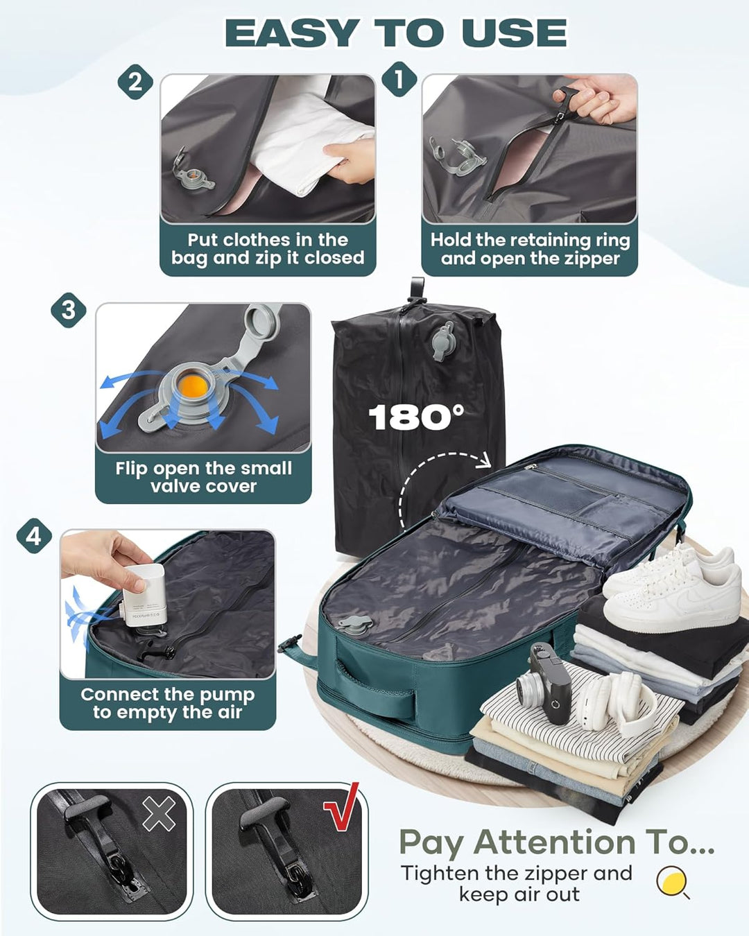 SZLX Vakuum Rucksack 40x30x20 Wizz air Handgepäck Rucksack 40x20x25 für Ryanair Vakuum Reiserucksack