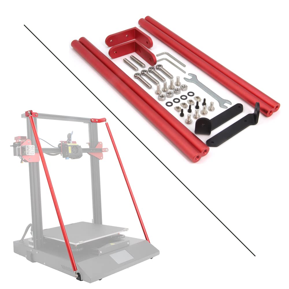 Zeberoxyz Roter Stützstangensatz nur für CR-10S Pro/CR-10S Pro V2 3D-Drucker, DIY Upgrade 3D-Drucker
