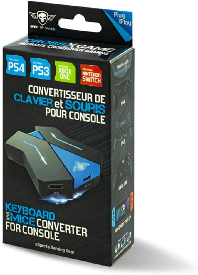 SPIRIT OF GAMER - Adapter Maus Tastatur - Kompatibel Controller PS4/PS3/Switch/XBOX- Converter für K