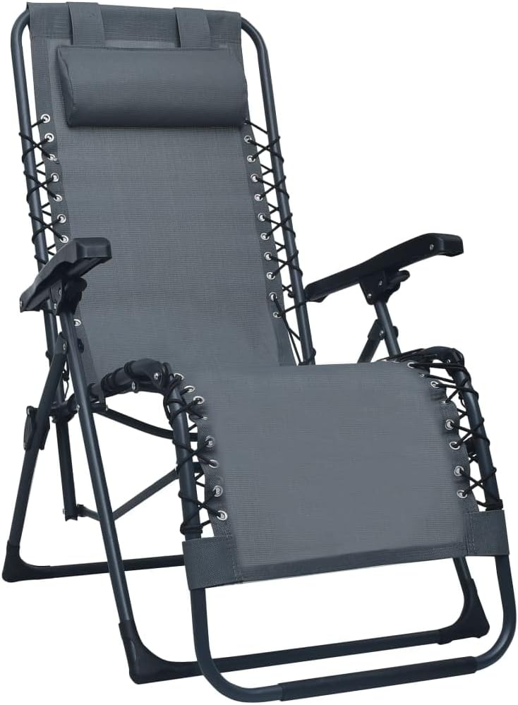 vidaXL Liegestuhl Klappbar Hochlehner Gartenliege Relaxliege Strandliege Liege Gartenmöbel Gartenstu