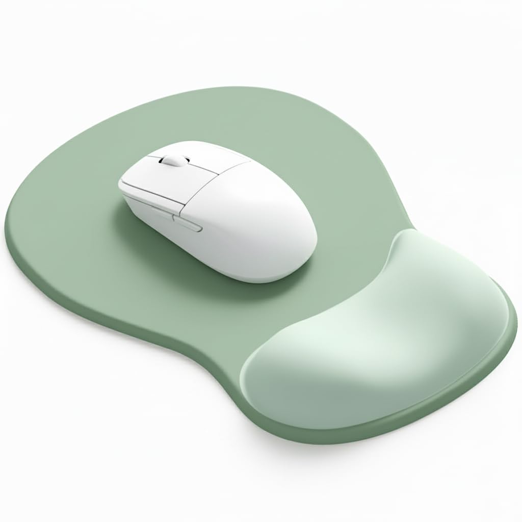 Mauspad mit Gelkissen,Ergonomisches Mousepad mit handauflage mit weichem Gelpolster,Rutschfester Bas