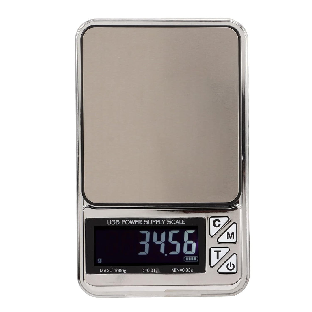 Digitale Küchenwaage, 1kg 0.01g Hochpräzise Taschen-Schmuckwaage, Mini tragbare USB wiederaufladbare